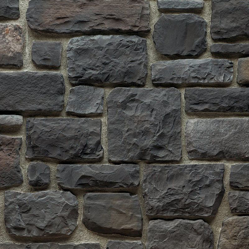 Ashlar Pattern Masso Anthracite Manufactured Stone Handmade Veneer - Livfloors Collection