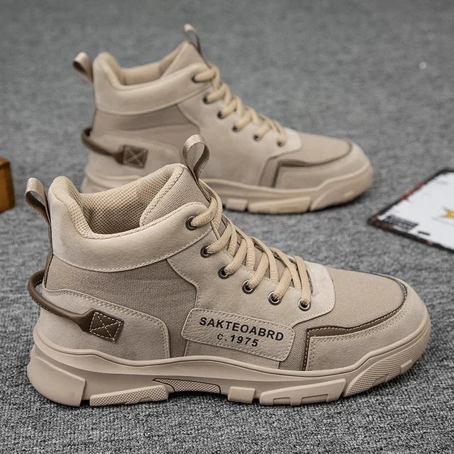 Martin boots men's autumn new style British style workwear boots fashionable men's casual mid top boots