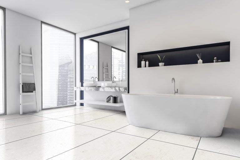 Mayra White Limestone Brushed Floor and Wall Tile - Livfloors Collection
