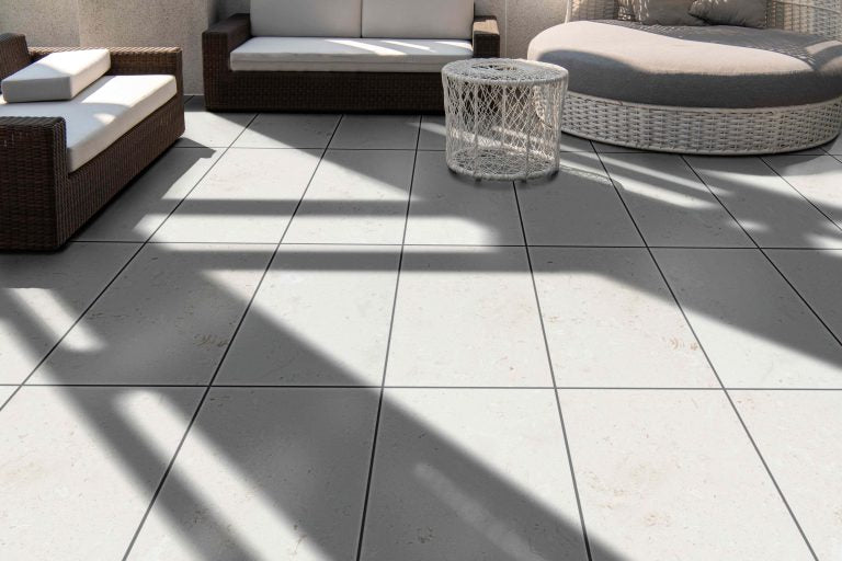 Mayra White Limestone Polished Floor and Wall Tile-Large Format - Livfloors Collection