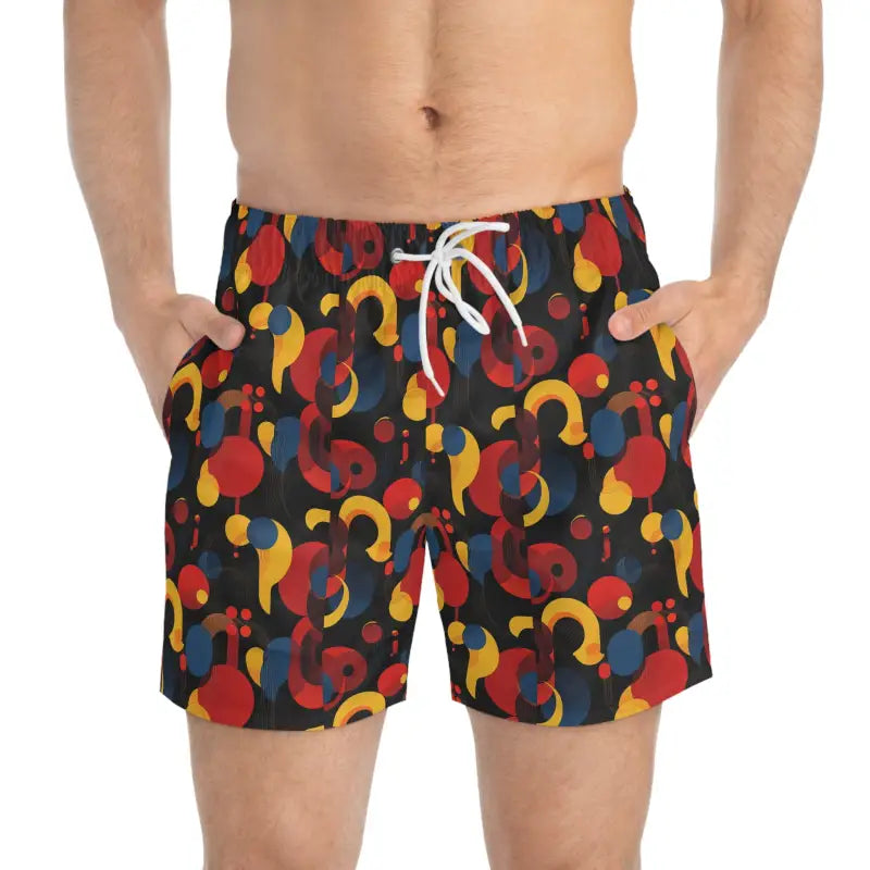Ocean State Styles Mens Retro Patterned Swim Trunks