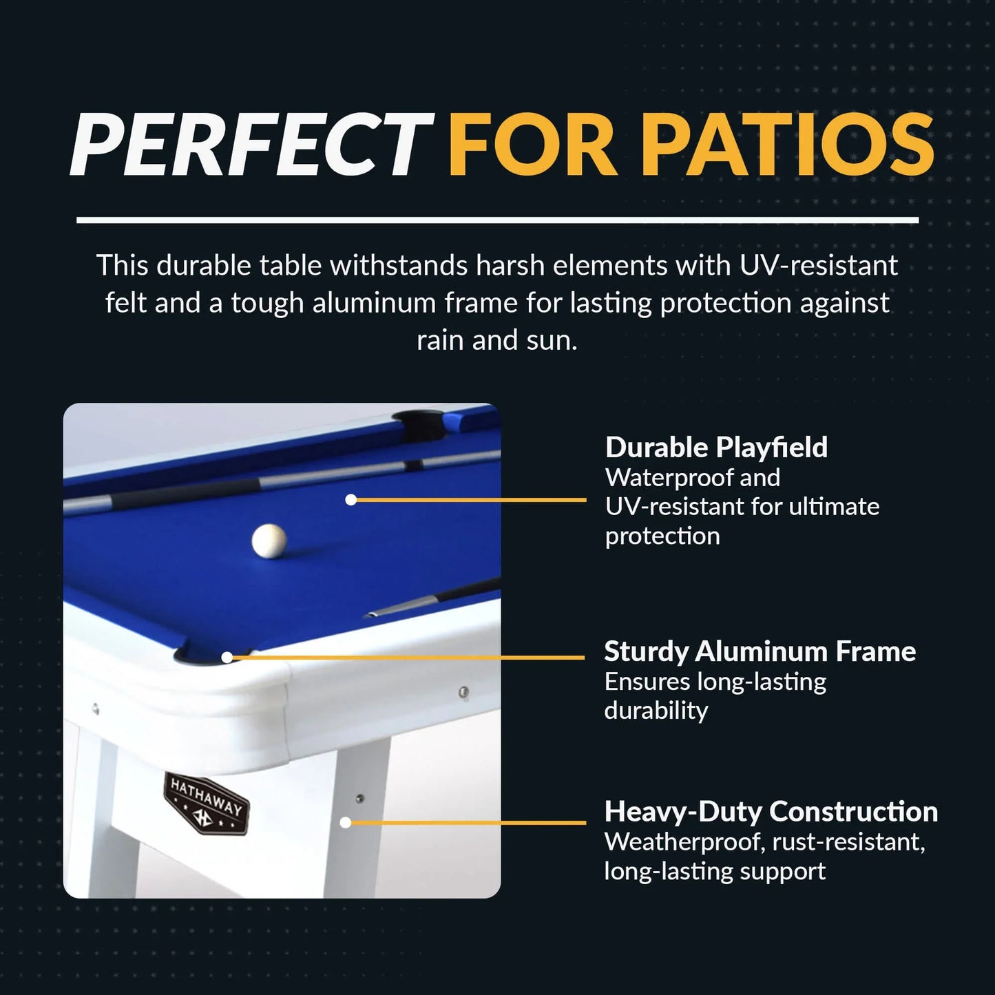 Hathaway Alpine 8-ft Outdoor Pool Table