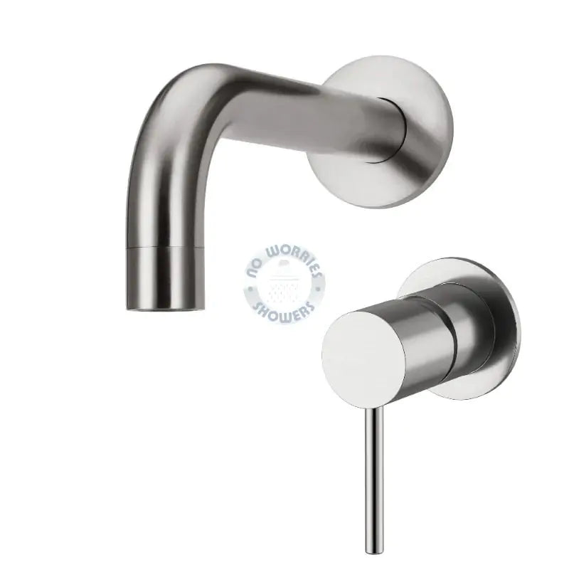 No Worries Showers Miami Outdoor Marine Grade 316L Stainless Steel All Purpose Spout & Hot/Cold Mixer Set