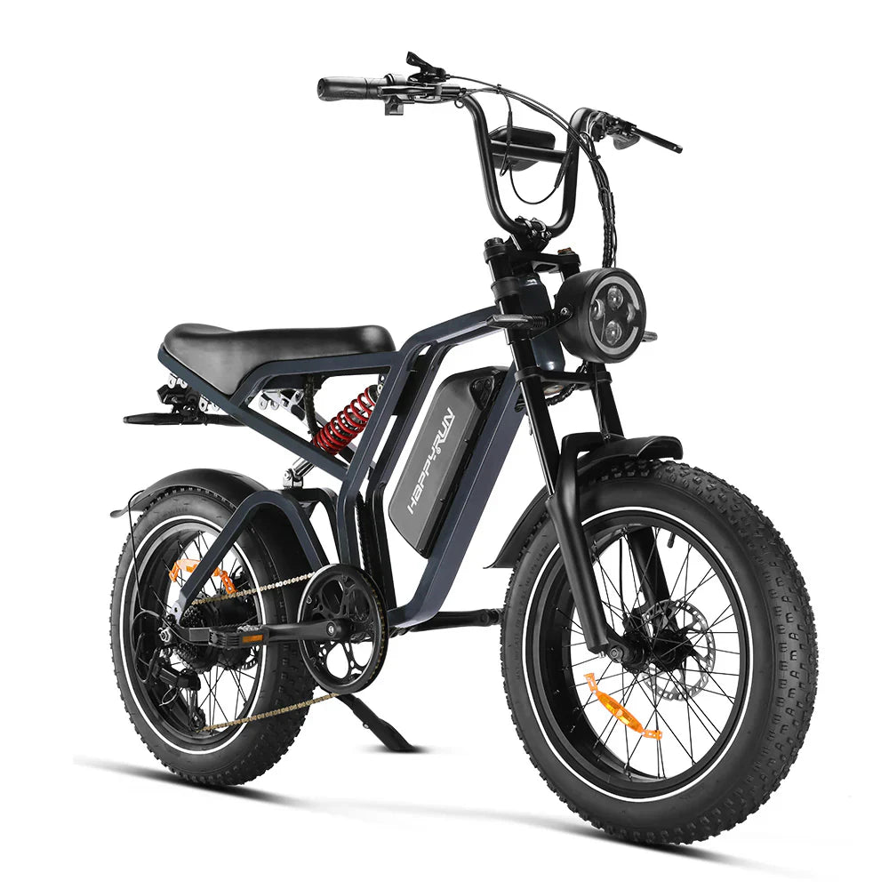 HappyRun Tank G60 Pro 2000W Moped Style Offroad Electric Bike Fat Tire