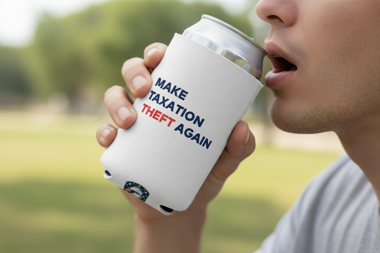 MTTA Koozie - Make Taxation Theft Again Can Cooler - 4LibertyShop.com
