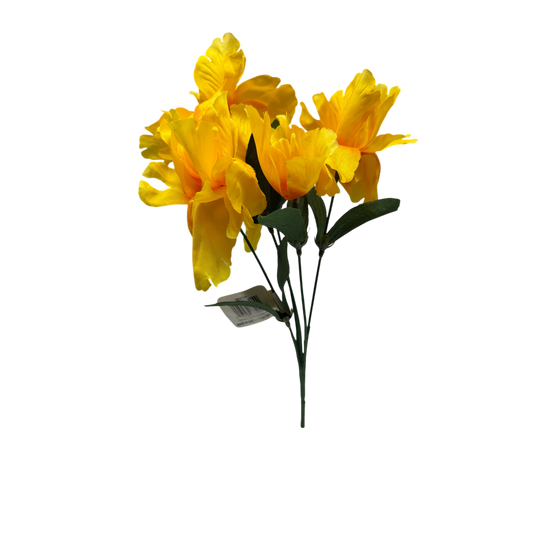 13-Inch Faux Yellow Lily Spray