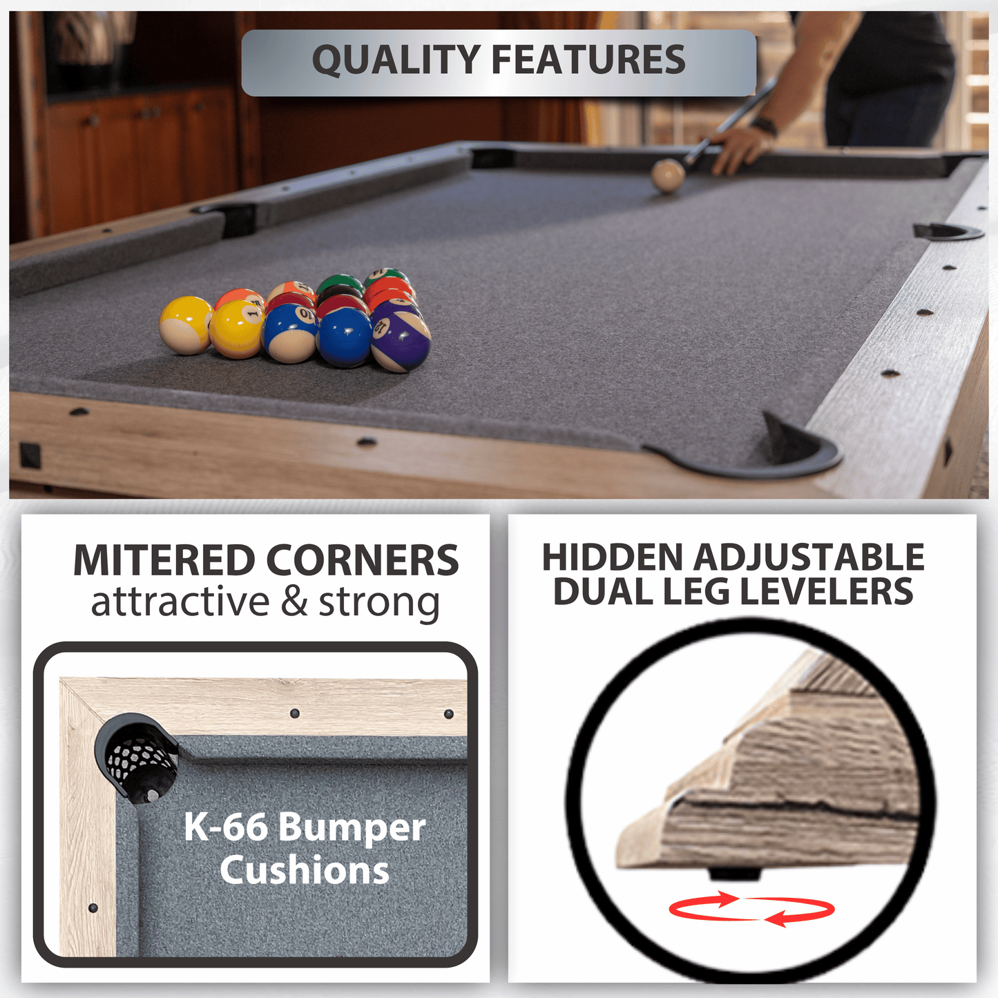 Freetime Fun "The Rockford" 7' Multi - Game Table