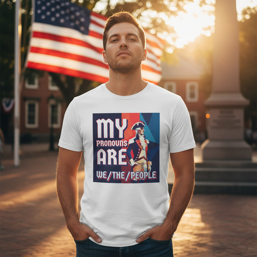 Walton & Johnson: My Pronouns Are We/The/People T-Shirt - 4LibertyShop.com