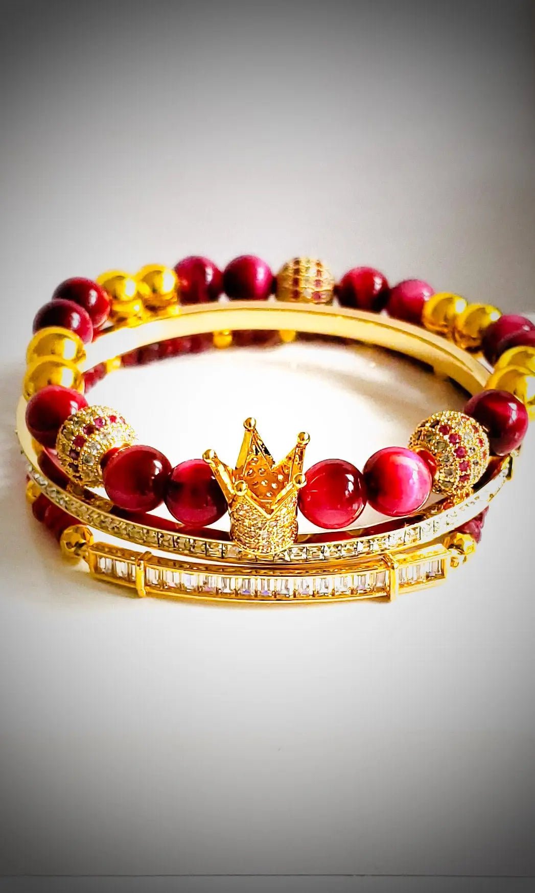 My " Ruby" Crown Bracelet Set