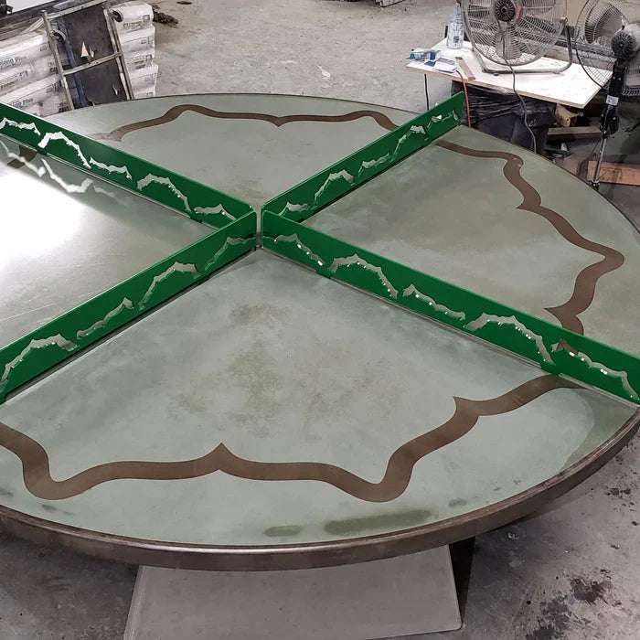 Stone Age Round 4 Way Outdoor Concrete Ping Pong Table