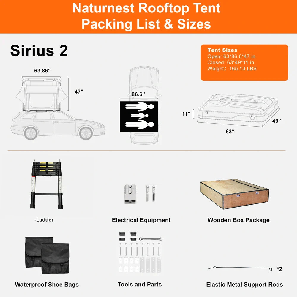 Naturnest Sirius 2 Rooftop Tent