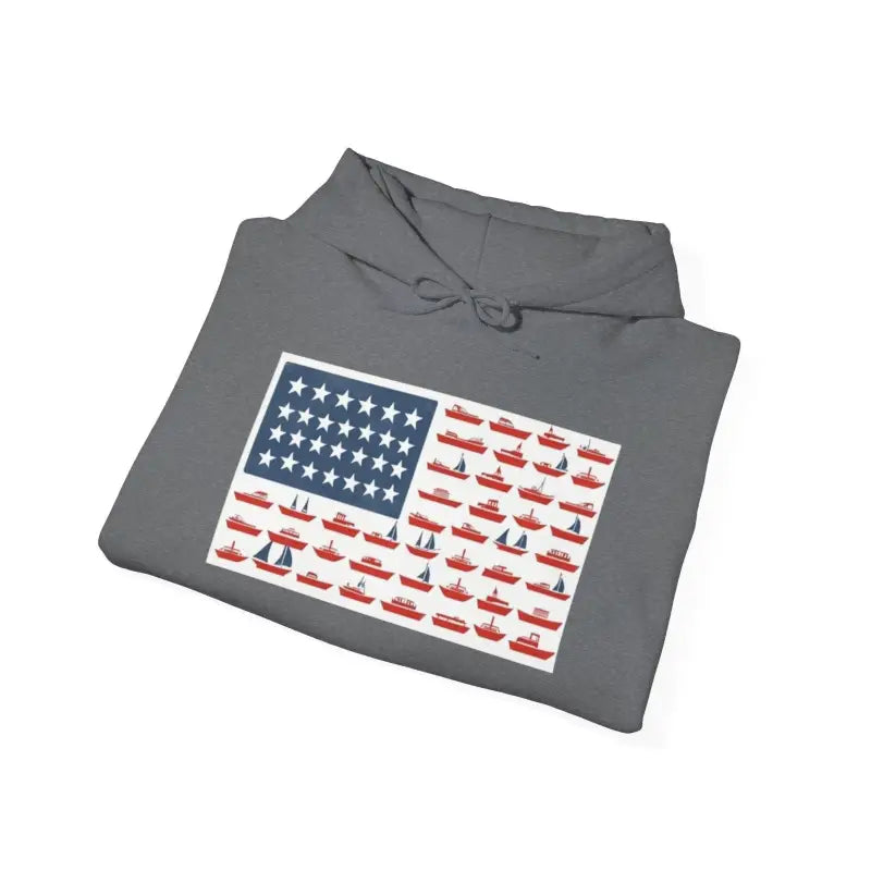 Ocean State Styles Hooded Sweatshirt American Flag Maritime