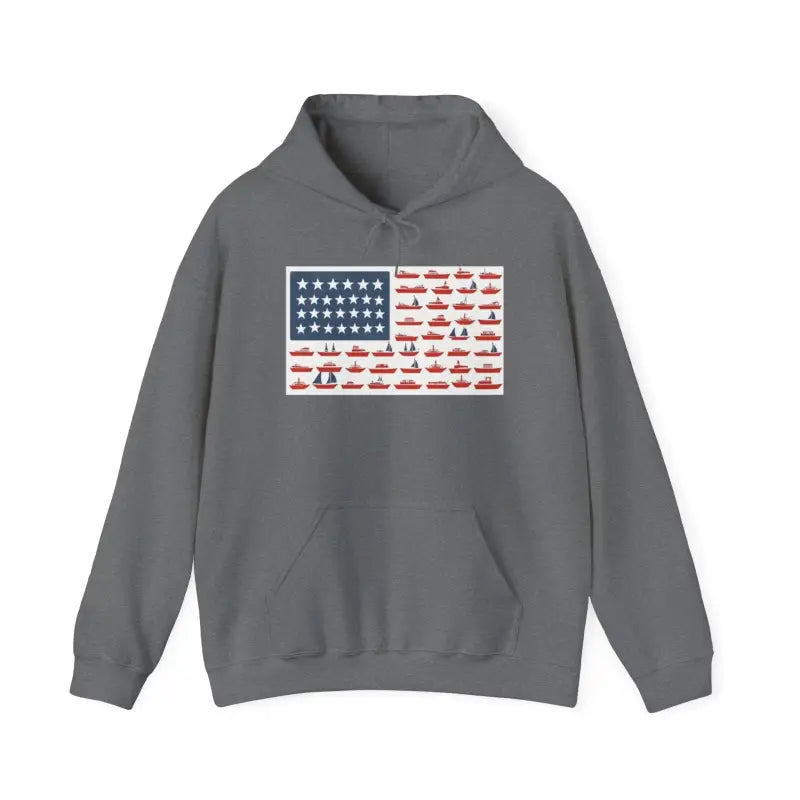 Ocean State Styles Hooded Sweatshirt American Flag Maritime