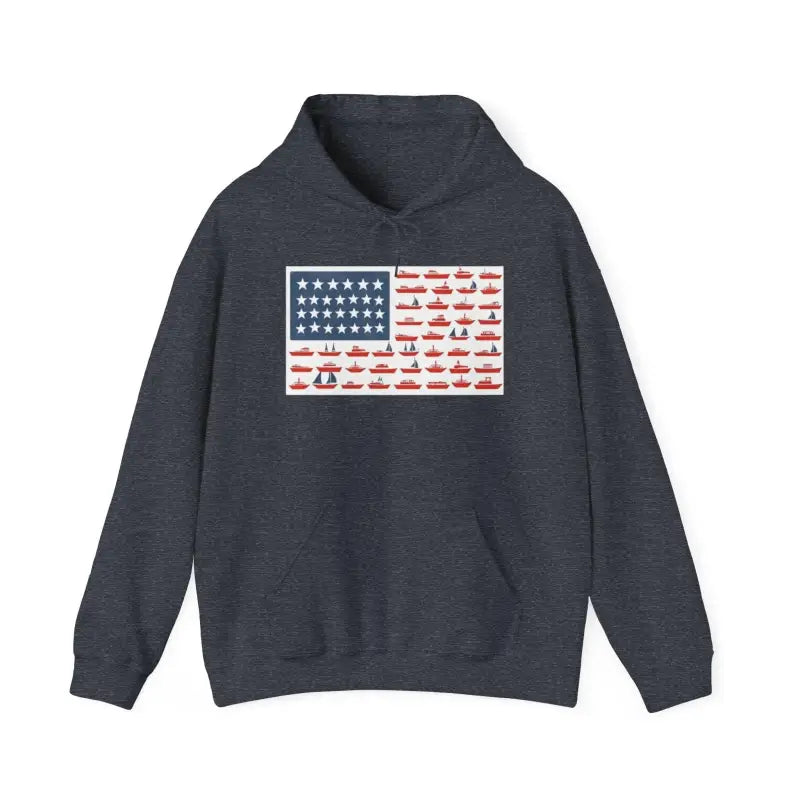 Ocean State Styles Hooded Sweatshirt American Flag Maritime