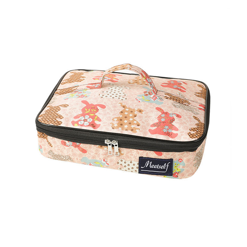 New Type Portable Aluminum Foil Thickened Bento Bag Students Carry Lunch Box Bag, Thermal Insulation, Lunch Picnic Bag
