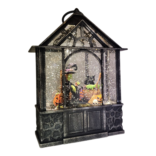 Sleeping Witch Lighted Waterglobe Lantern