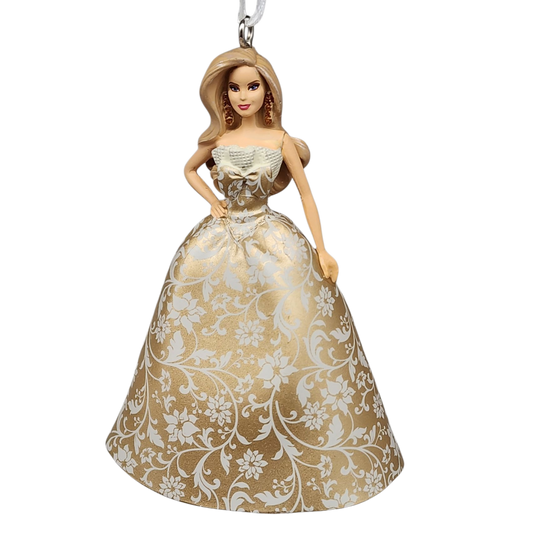 Holiday Barbie Ornament - Floral Dress