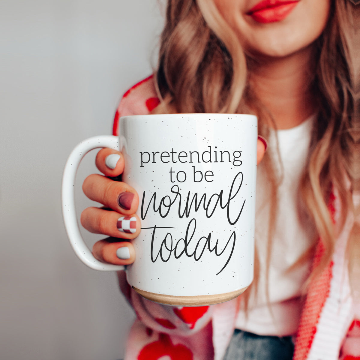 Funny Pretending To Be Normal Today 16oz Ceramic Coffee Mug Office Gift