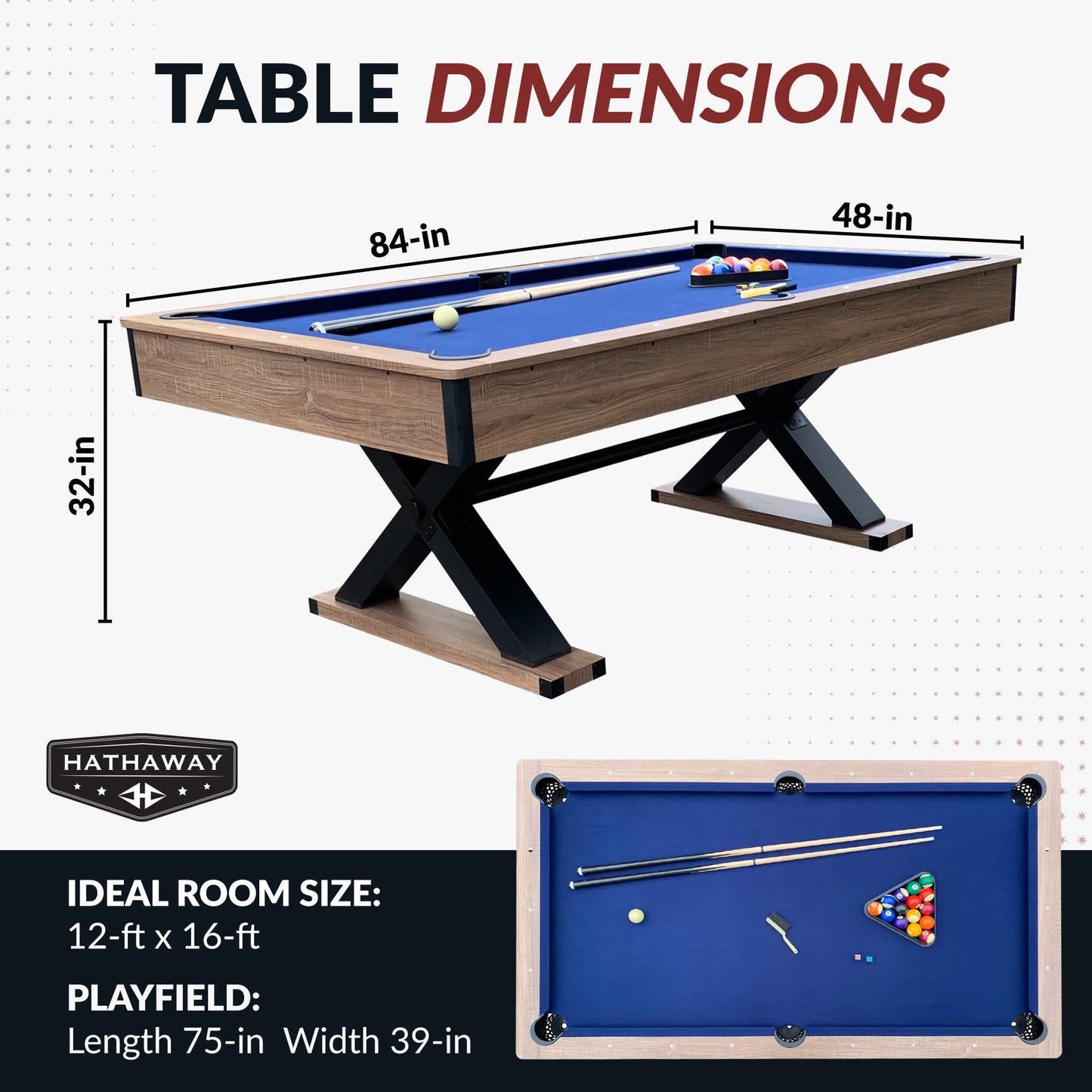 Hathaway Excalibur 7-ft Pool Table