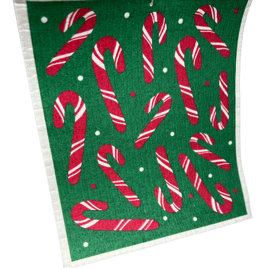 Swedish Dish Cloth - Candy Cane