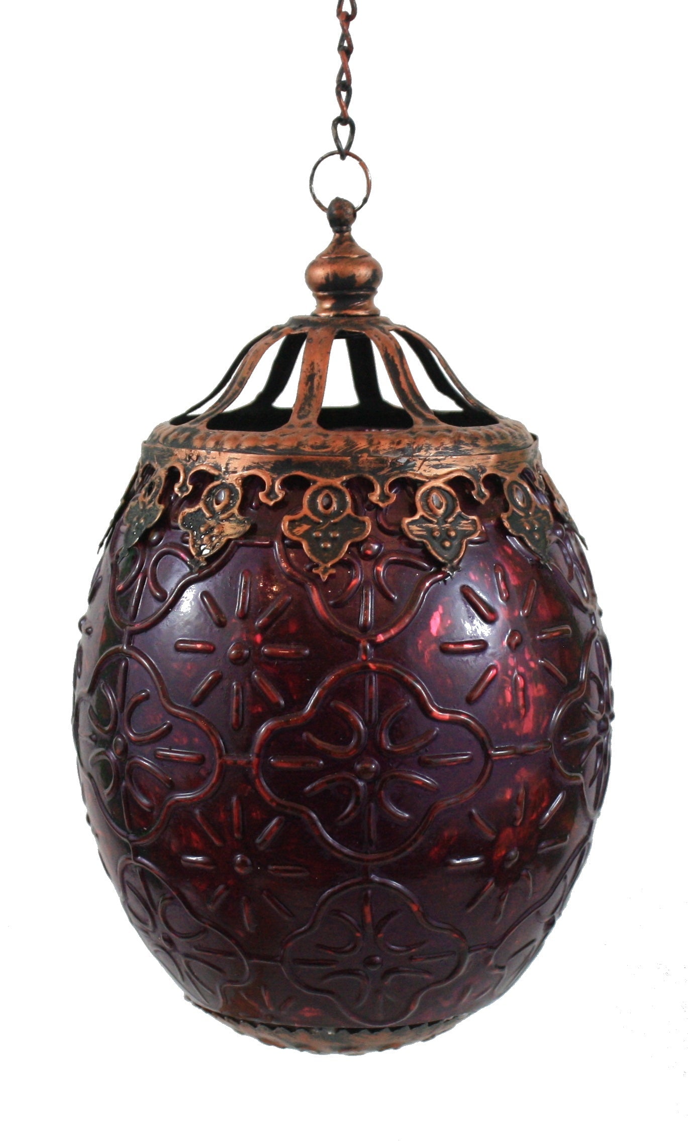 Midwest Glass and Tin Burgundy Ornament - Narrow