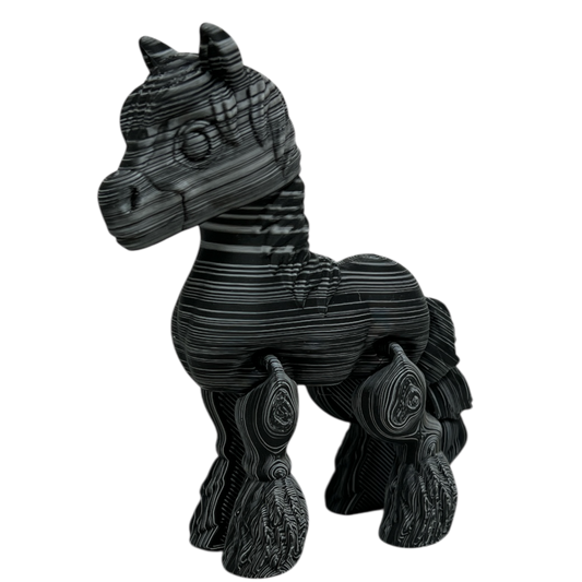 Clyde the Clydesdale  - Black and White Color