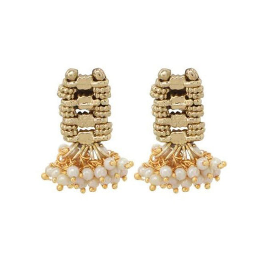 Pearl Cotton Thread Earrings Handcrafted Boho Lightweight Statement Dangle