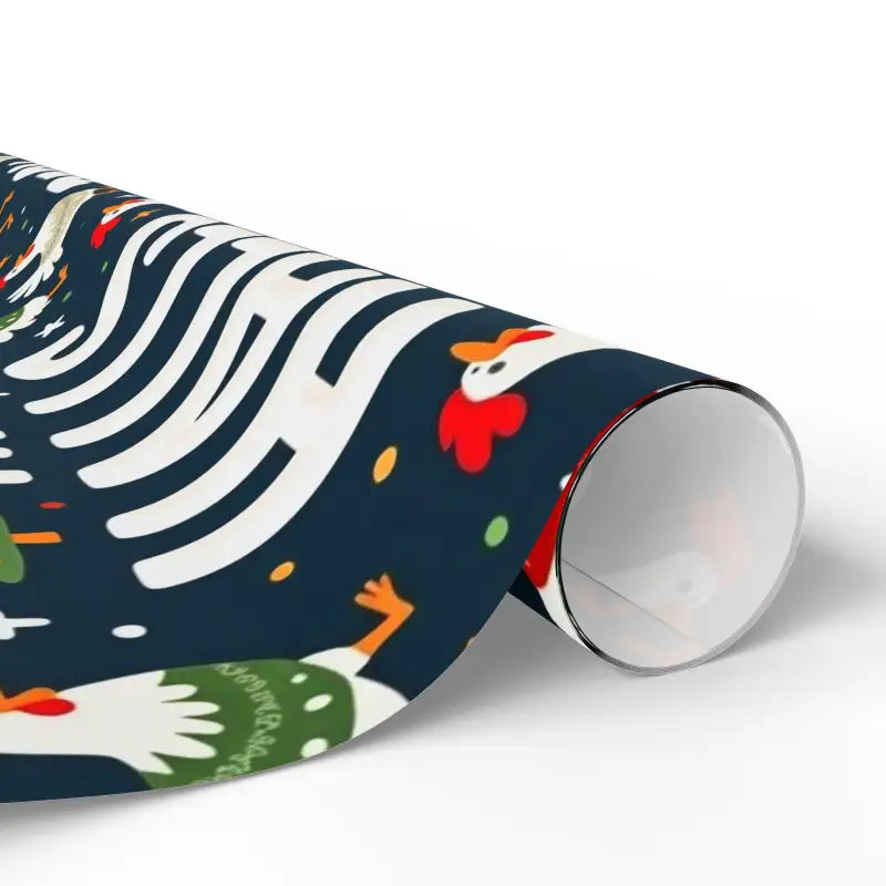 Ocean State Styles Wrapping Paper Peck The Halls Chicken