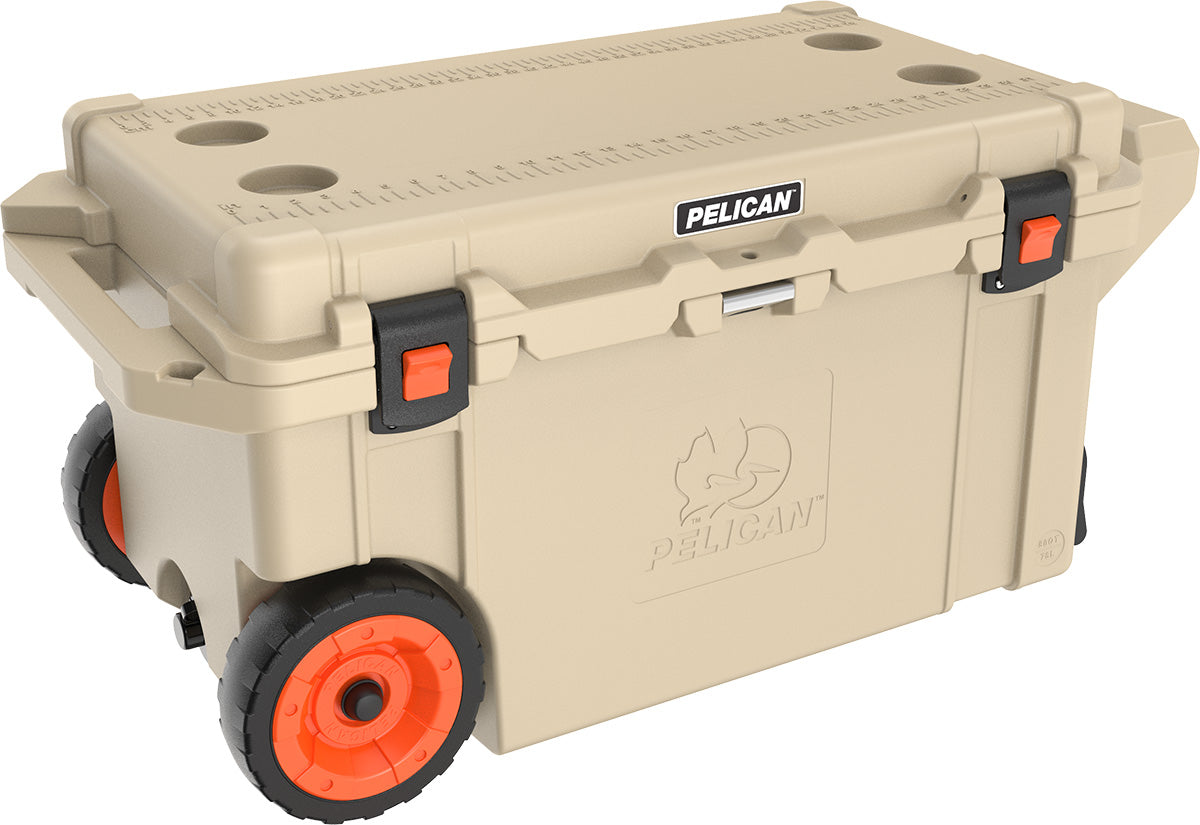 Pelican 80QW Elite Wheeled Cooler - Tan or White