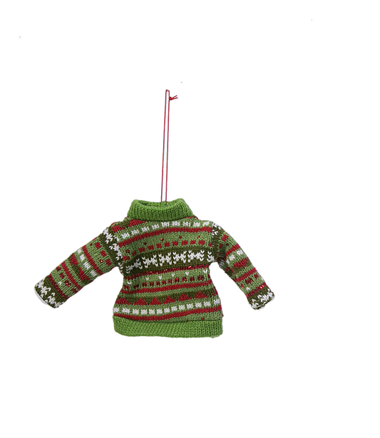 Fabric Cozy Knit Sweater Ornament -