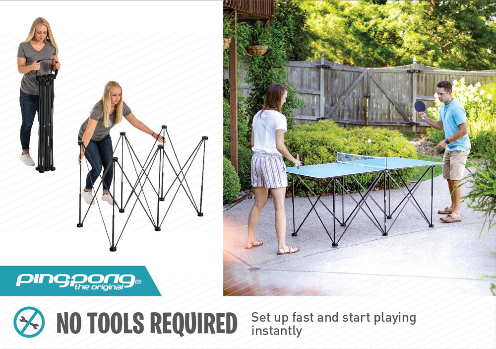 Ping Pong 6' Pop Up Table Tennis Table
