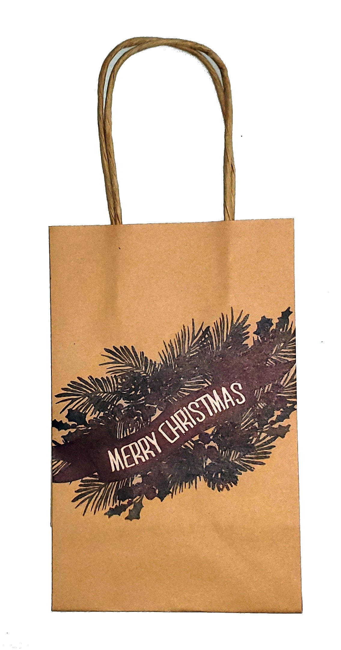 Jr Cub Kraft Gift Bag - Candy Canes