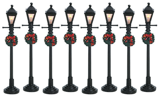 Village Gas Lantern Street Lamp - Set of 8