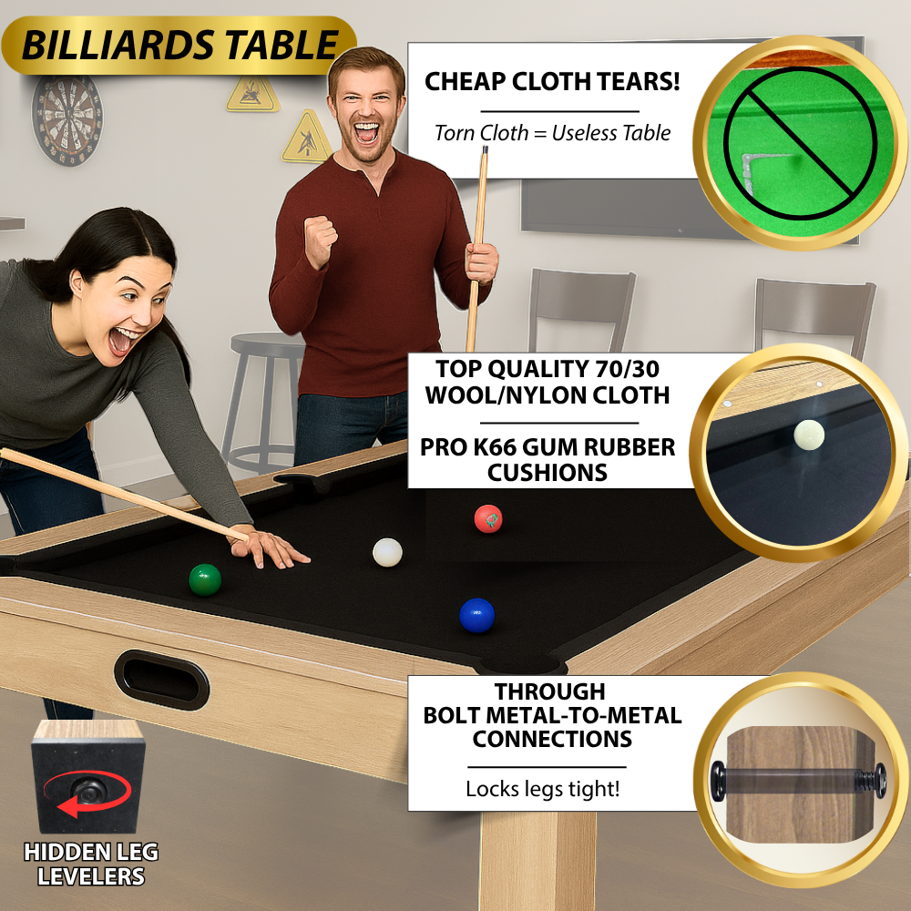 Freetime Fun "The Transformer" 4-in-1 Multi-Game Table 7'