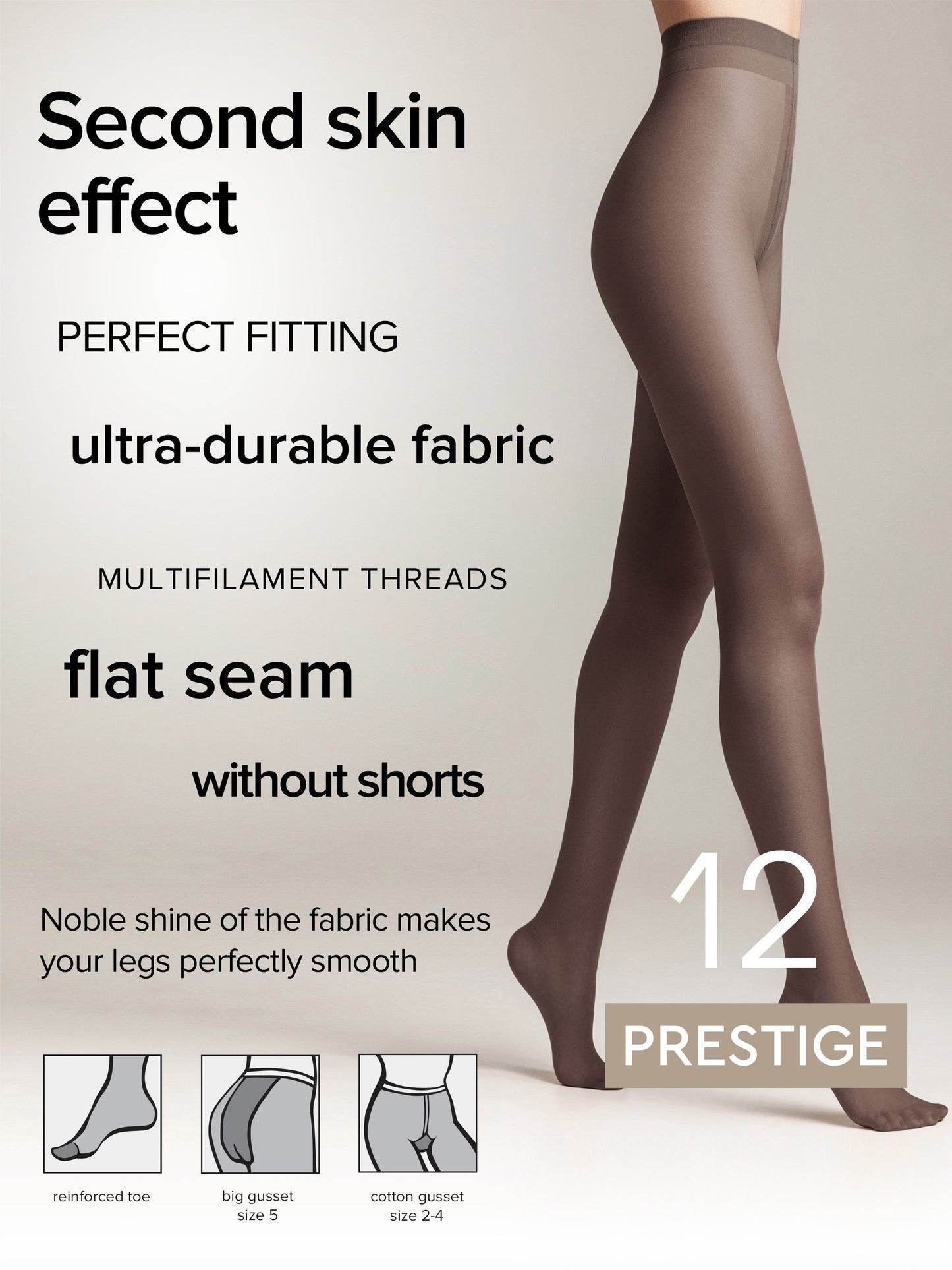 Tights Conte Prestige 12 Den - Sheer to Waist Noble Shine