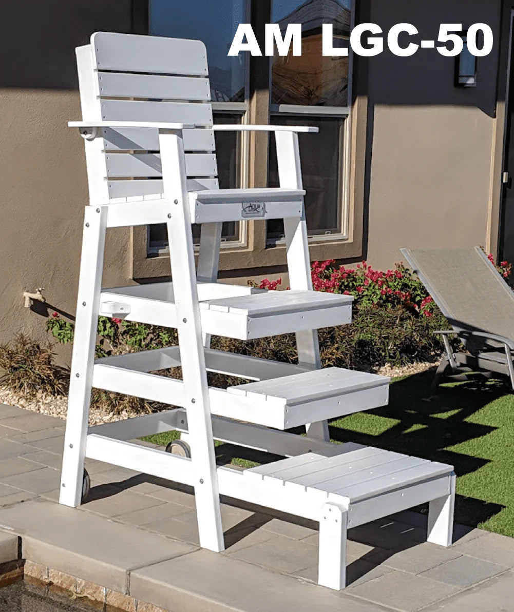 Aquamentor 50" Lifeguard Chair - Compact and Stable Lifeguard Station