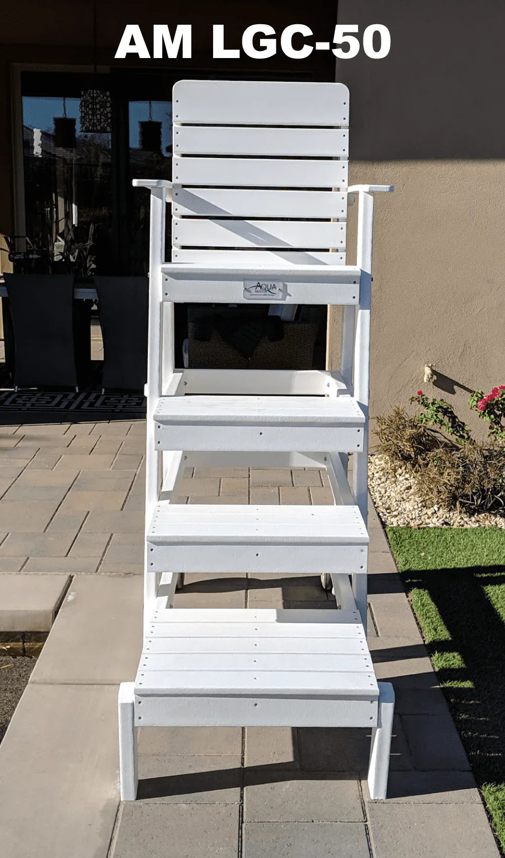 Aquamentor 50" Lifeguard Chair - Compact and Stable Lifeguard Station