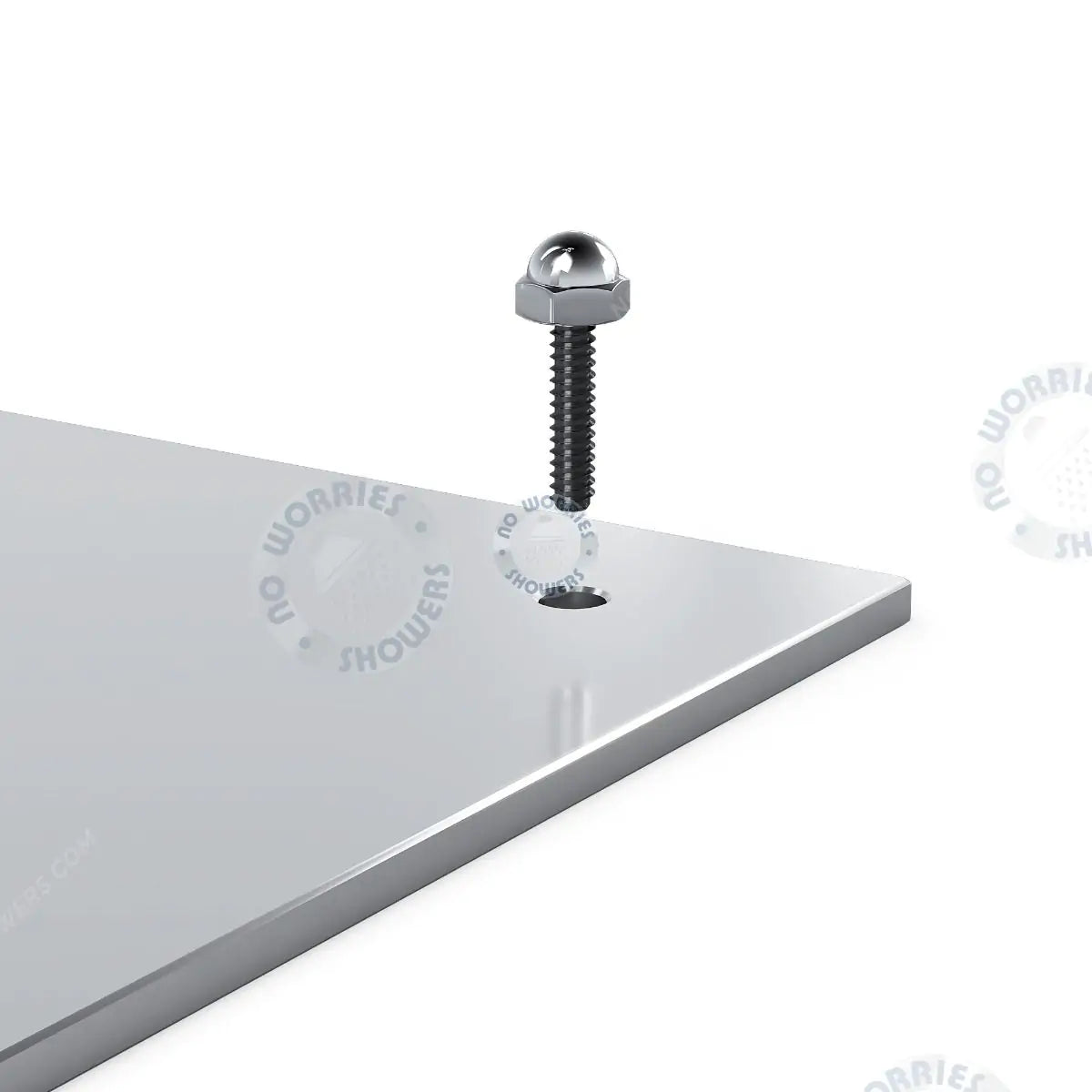 No Worries Showers Reno Silver ADA 316L Marine Grade Stainless Steel Outdoor Pool Shower Rinse-Off Shower