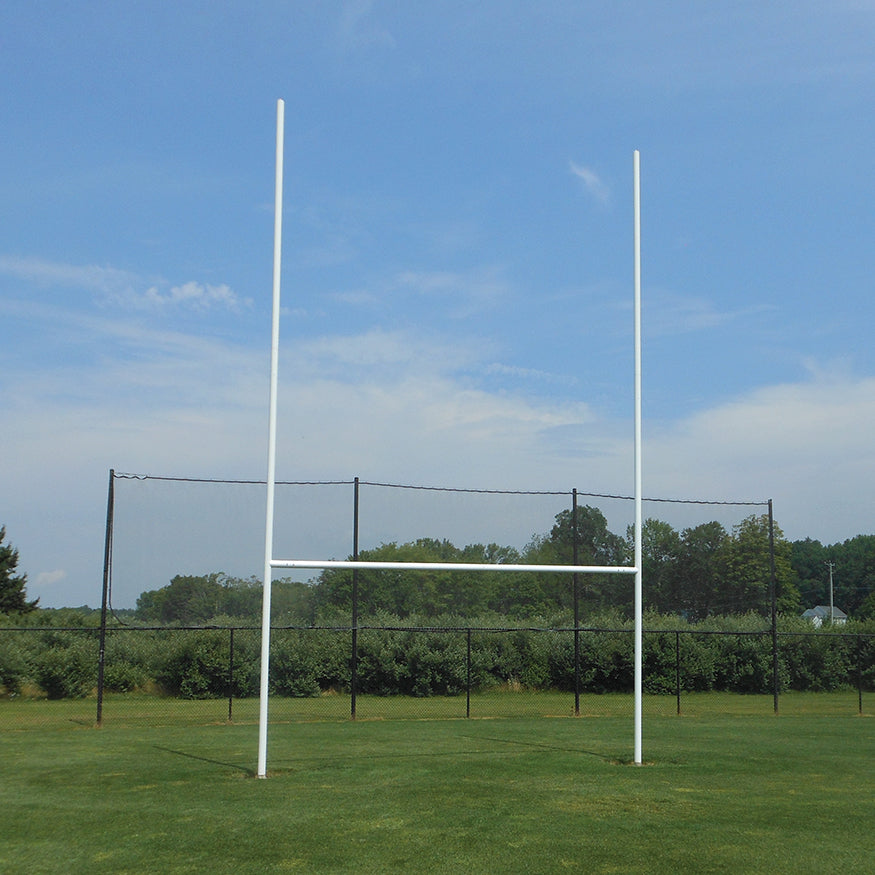 Jaypro Rugby Goals - 32 ft.H x 18 ft.4 in.W Permanent Aluminum (White)