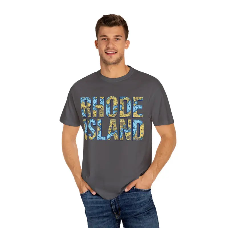 Ocean State Styles Rhode Island Garment Dyed Tee Coastal