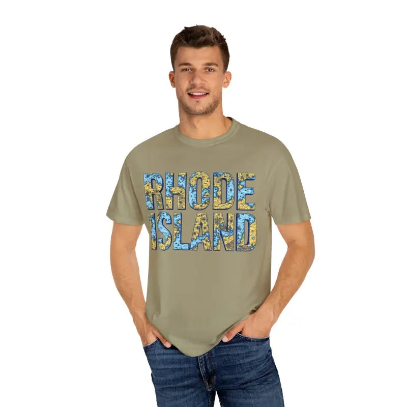 Ocean State Styles Rhode Island Garment Dyed Tee Coastal