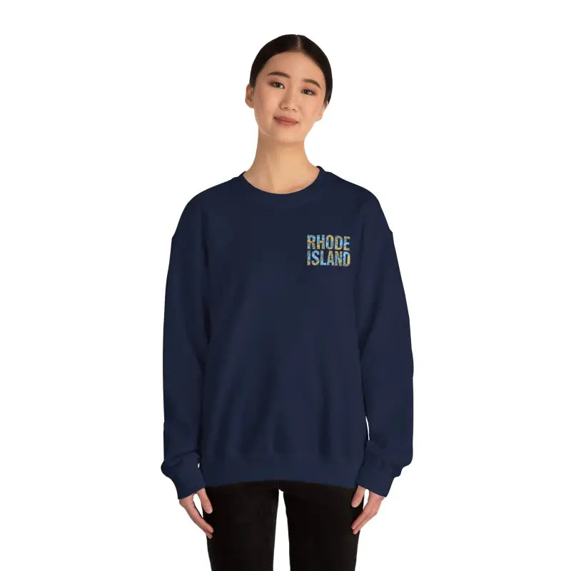 Ocean State Styles Sweatshirt Rhode Island Nautical Map