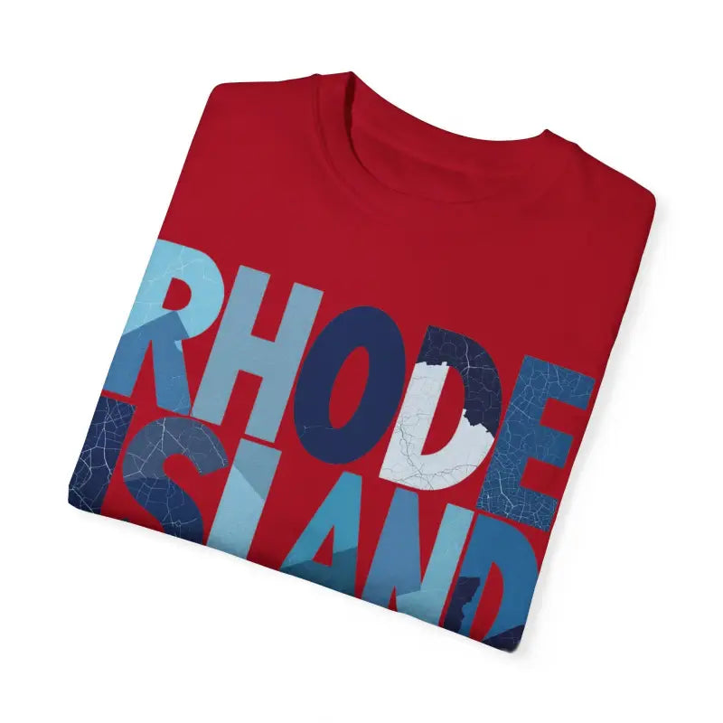 Ocean State Styles Rhode Island Unisex Garment Dyed T Shirt