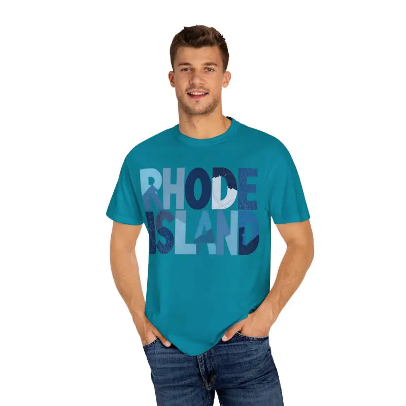 Ocean State Styles Rhode Island Unisex Garment Dyed T Shirt