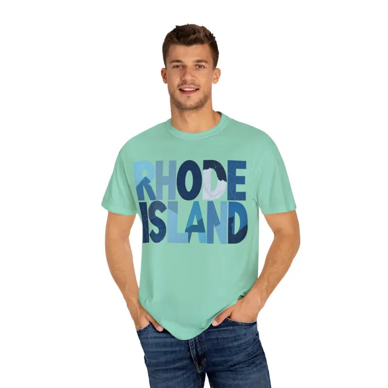 Ocean State Styles Rhode Island Unisex Garment Dyed T Shirt