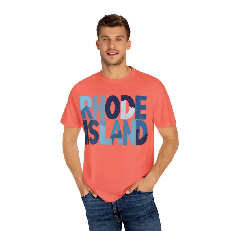 Ocean State Styles Rhode Island Unisex Garment Dyed T Shirt