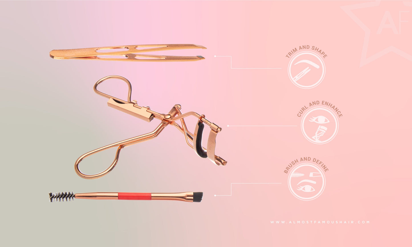 Rose Gold Lash Lifting Kit With Curler Brush Tool Set