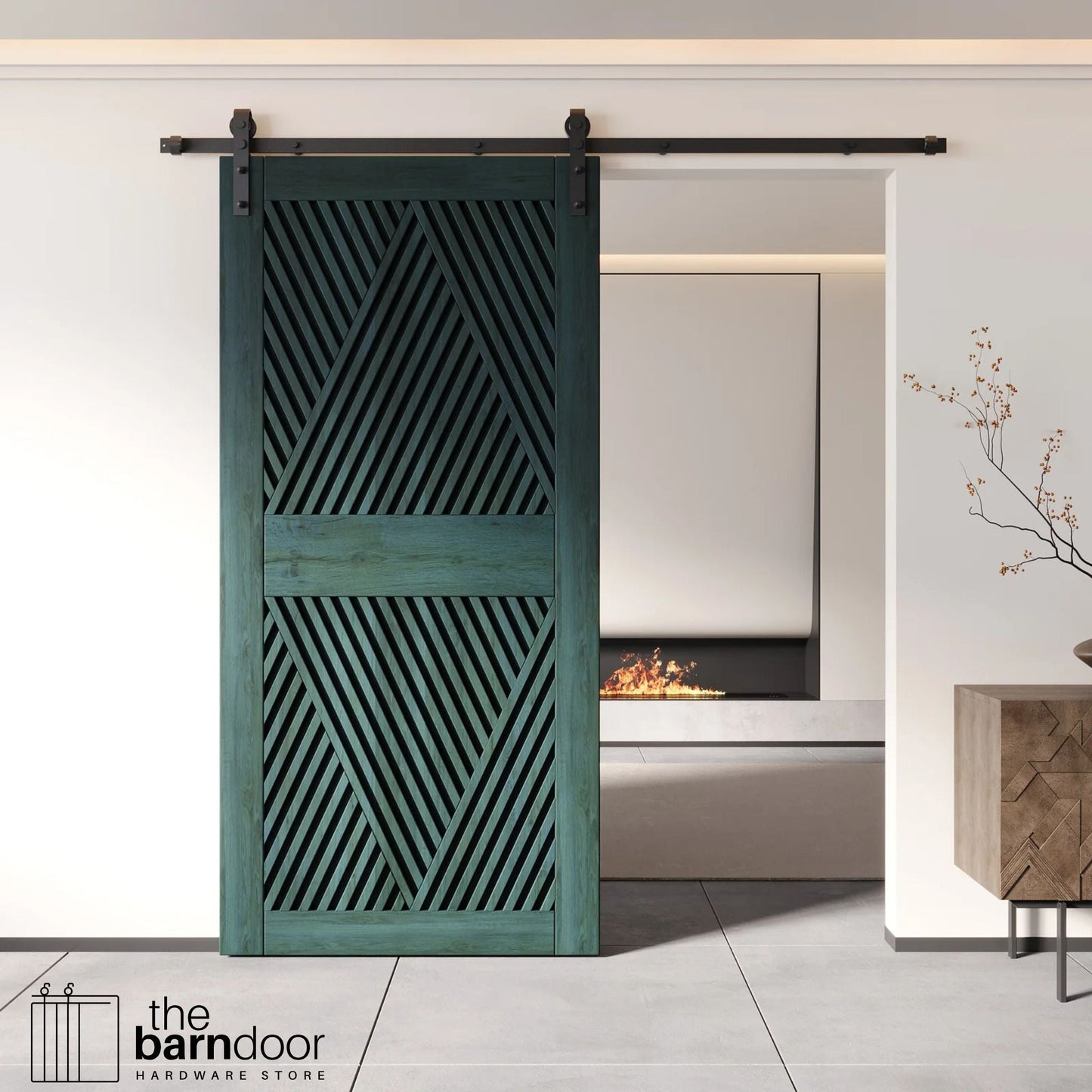 Diamond Pattern Pine Wood DIY Barn Door