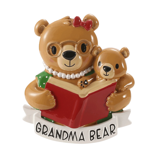Grandma Bear Ornament For Personalization