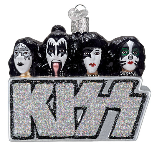 Kiss Band  Glass Ornament